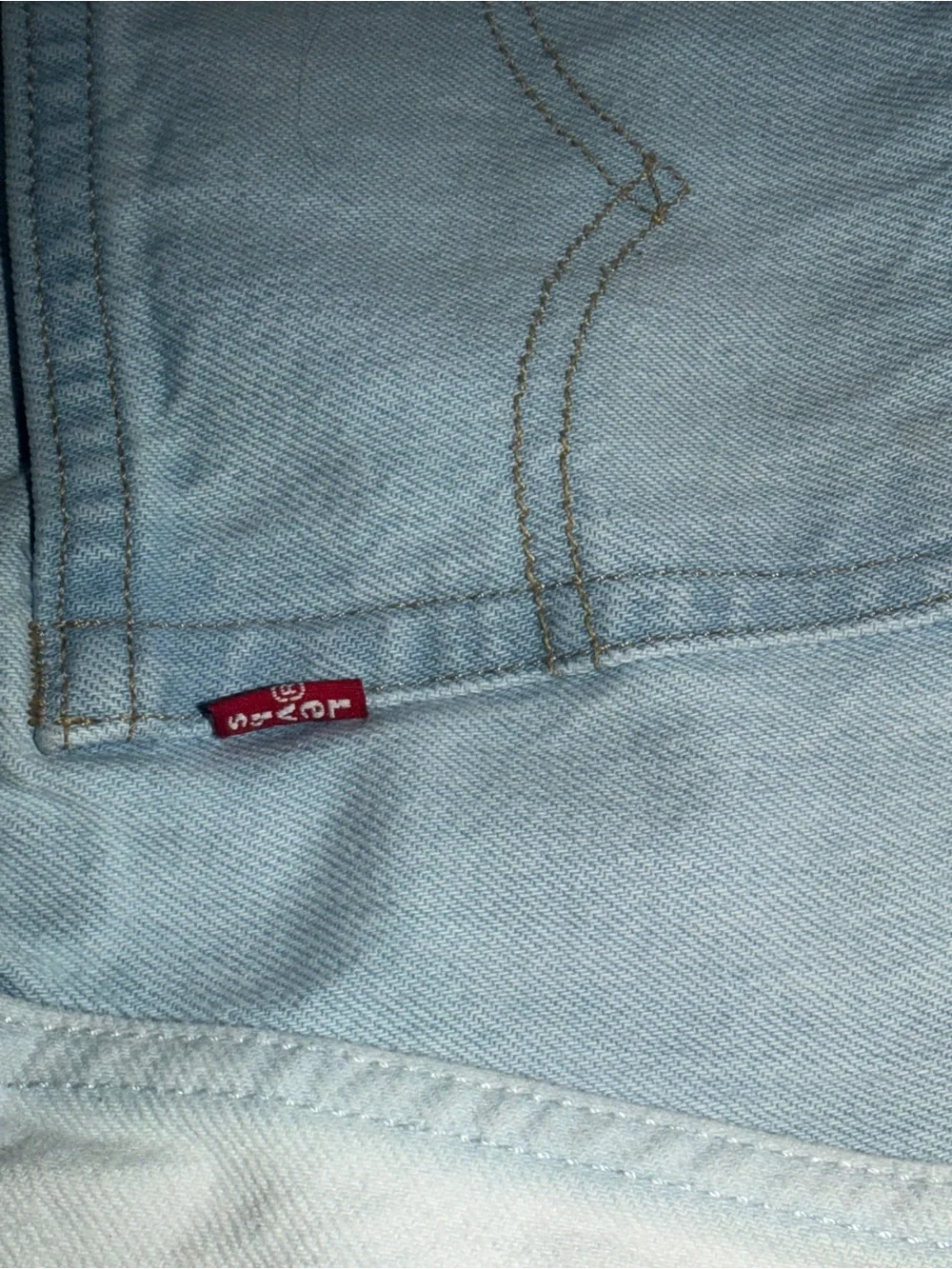 Sample pair of Levi's Two-Tone Light Blue & White Jeans 27